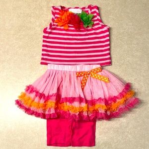 Bonnie Baby 6-9 months pink matching set.